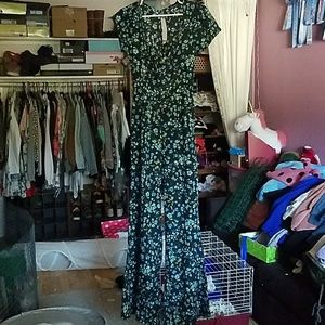 Black floral jumpsuit